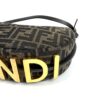 Fendi Denim Jacquard FF Effect Vitello Grace Mini Fendigraphy Hobo Bag Tobacco Moro Ebano - Image 22