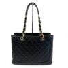 Chanel GST Black Caviar Shopping Tote Gold Hardware - Image 3