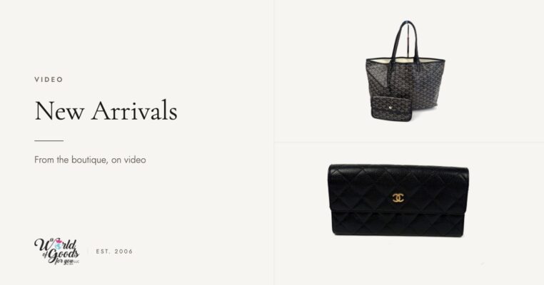 Goyard Saint Louis PM tote and a Chanel caviar quilted flap wallet